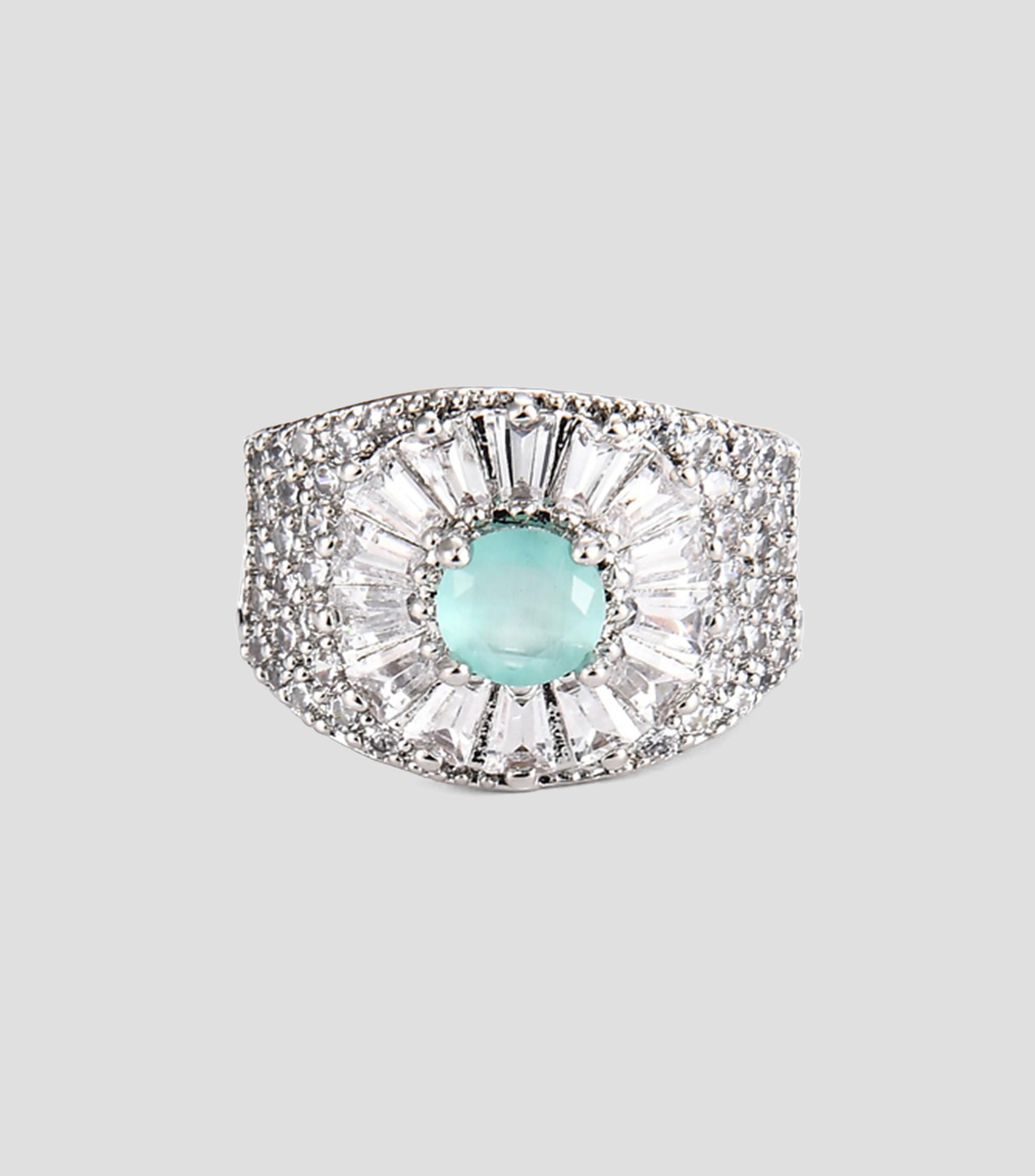 Anillo con circonias Mujer